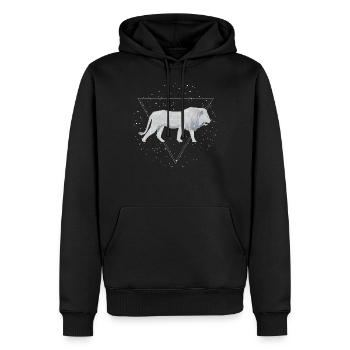 Zodiac Leo - Sweat à capuche Premium bio Homme - noir - Devant - Nico (187cm)