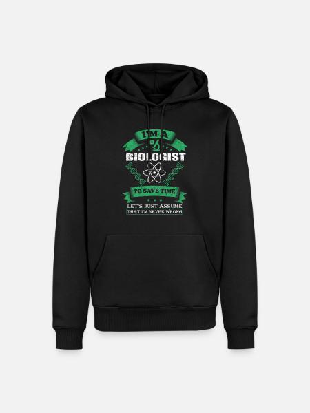 Biologe Geschenk Hobby - Männer Premium Bio Hoodie - Schwarz