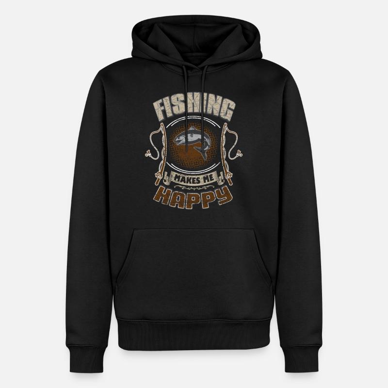 pêche - pêche - Sweat à capuche Premium bio Homme - noir