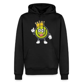 Tennis tennis tennis ball sport sport cadeau - Sweat à capuche Premium bio Homme - noir - Devant - Nico (187cm)