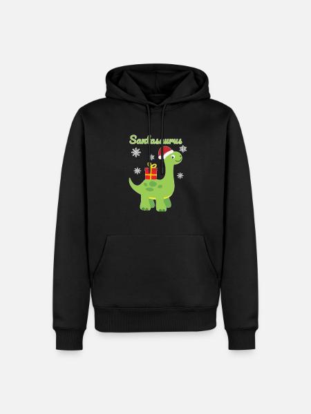Christmas Dinosaur Santasaurus Gift - Men’s Premium Organic Hoodie - black