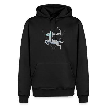 Sternzeichen Schütze - Männer Premium Bio Hoodie - Schwarz - Vorne - Nico (187cm)