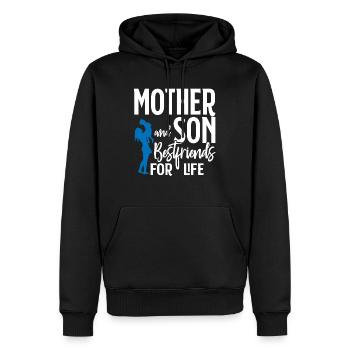 Mutter Sohn Kind Freunde Familie Geschenk - Männer Premium Bio Hoodie - Schwarz - Vorne - Nico (187cm)