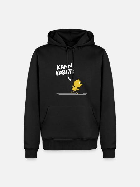 Kann Karate Lustiges Kücken Süß Auffallen Geschenk - Männer Premium Bio Hoodie - Schwarz