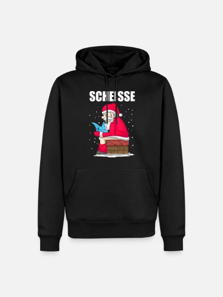 Shit Santa Claus Anti Christmas Gift - Sweat à capuche Premium bio Homme - noir