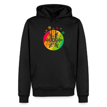 hiver - Sweat à capuche Premium bio Homme - noir - Devant - Nico (187cm)
