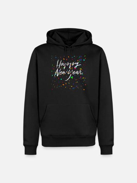 Happy New Year Party - Männer Premium Bio Hoodie - Schwarz
