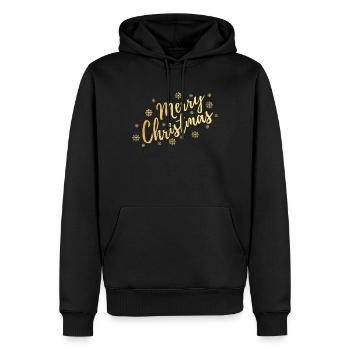 Merry Christmas - Männer Premium Bio Hoodie - Schwarz - Vorne - Nico (187cm)