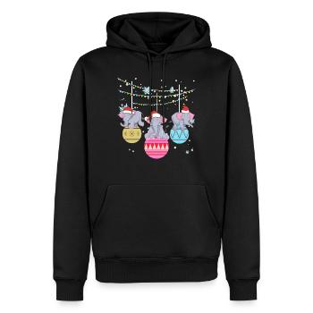 Elephant Elephant Africa Zoo Christmas Gift - Sweat à capuche Premium bio Homme - noir - Devant - Nico (187cm)