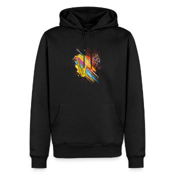 Joueur de saxophone Saxophoniste Saxophone Art Gift - Sweat à capuche Premium bio Homme - noir - Devant - Nico (187cm)