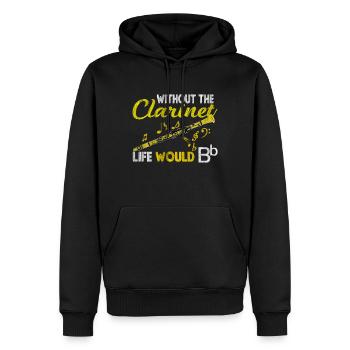 Klarinette Klarinettist Glück - Männer Premium Bio Hoodie - Schwarz - Vorne - Nico (187cm)