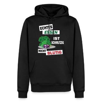 Veganer Vegan Tierschutz Tierrechte Soja Tofu - Männer Premium Bio Hoodie - Schwarz - Vorne - Nico (187cm)