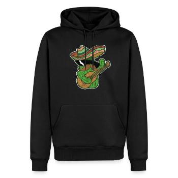 Kaktus Mexiko Sombrero bunt Geschenk Gitarre - Männer Premium Bio Hoodie - Schwarz - Vorne - Nico (187cm)