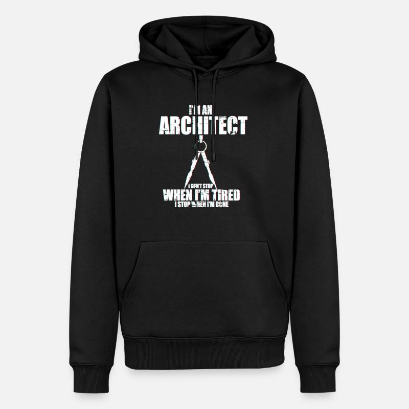 Plan d'architecte - Sweat à capuche Premium bio Homme - noir