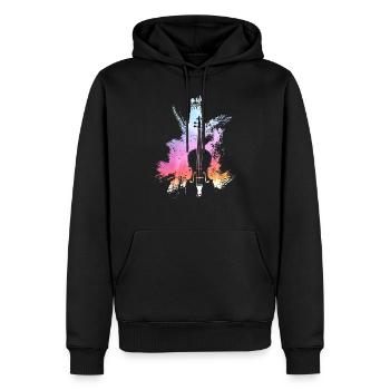 Violine Kunst Violinist Geschenkidee Geige Fiedler - Männer Premium Bio Hoodie - Schwarz - Vorne - Nico (187cm)