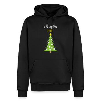 Funny saying Saxon Christmas Xmas Saxony - Men’s Premium Organic Hoodie - black - Front - Nico (187cm)