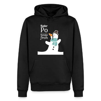 Lustiger Spruch Schneemann Weihnachten Xmas - Männer Premium Bio Hoodie - Schwarz - Vorne - Nico (187cm)