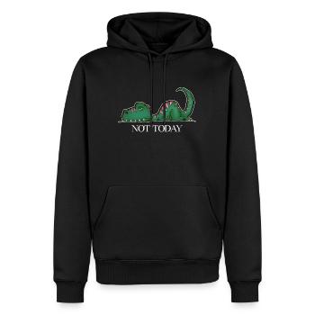 Dino TRex Dinosaure Fatigué No Buck Lazy Gift - Sweat à capuche Premium bio Homme - noir - Devant - Nico (187cm)