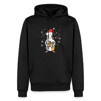 Meerschweinchen Tier Weihnachten Santa Geschenk - Männer Premium Bio Hoodie - Schwarz - Vorne - Nico (187cm)