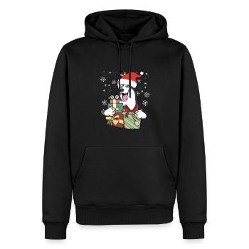 Sibirischer Husky Hund Weihnachten Santa Geschenk - Männer Premium Bio Hoodie - Schwarz - Vorne - Nico (187cm)