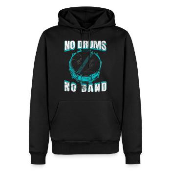 Drums - Men’s Premium Organic Hoodie - black - Front - Nico (187cm)