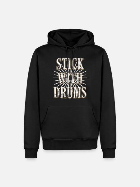 Drums - Men’s Premium Organic Hoodie - black