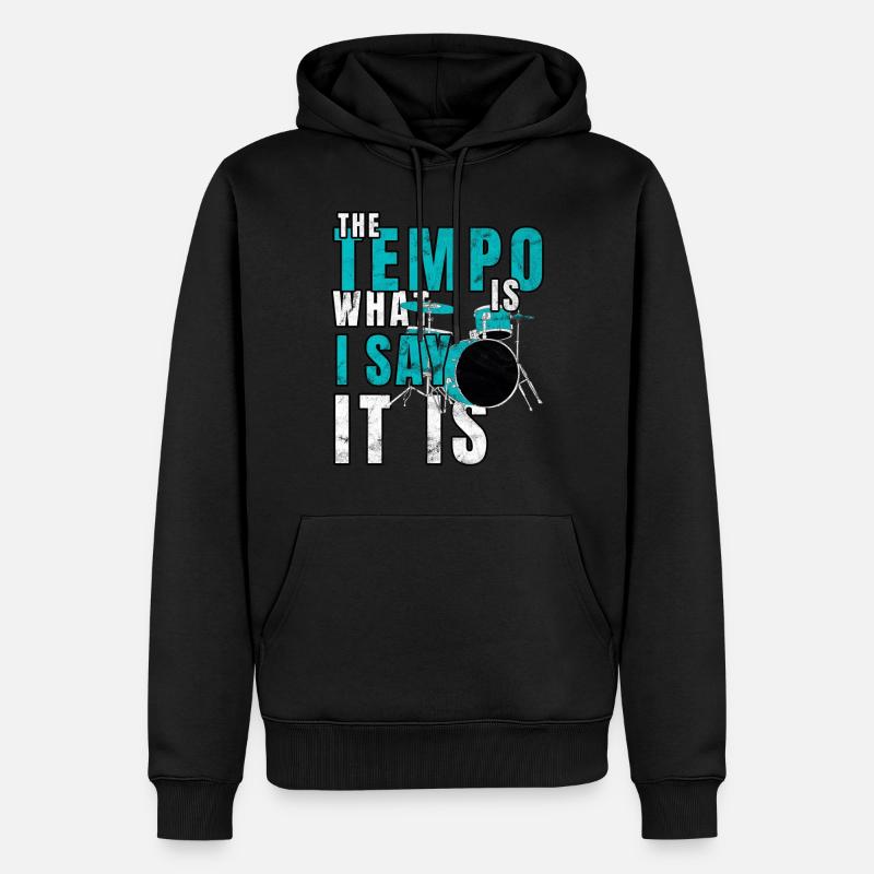 Schlagzeug - Männer Premium Bio Hoodie - Schwarz