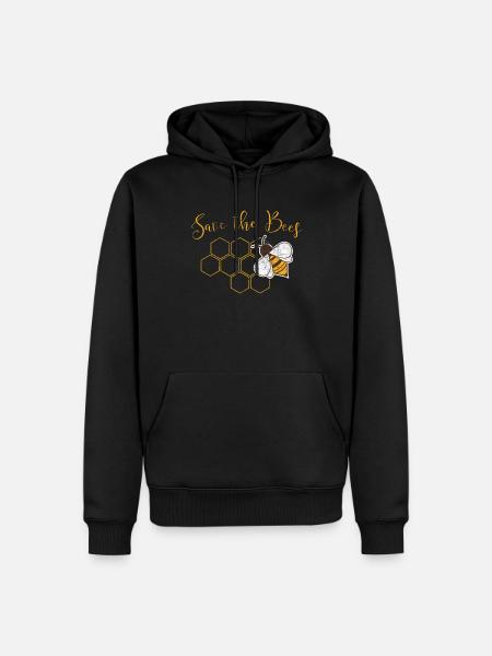 Abeille sauvetage apiculteur miel miel cadeau - Sweat à capuche Premium bio Homme - noir