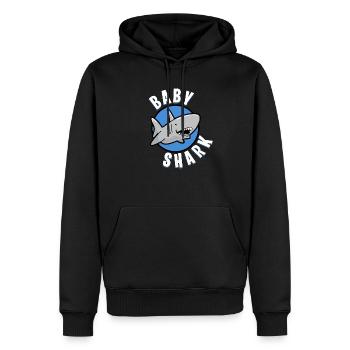requin - Sweat à capuche Premium bio Homme - noir - Devant - Nico (187cm)