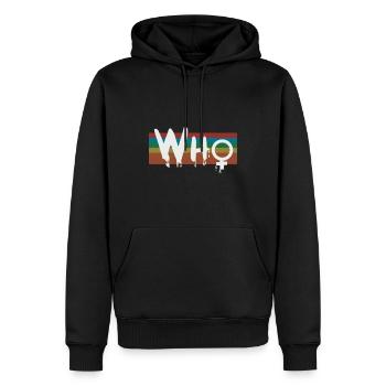 Wer 13. Doktor Weibliches Symbol Geschenk - Männer Premium Bio Hoodie - Schwarz - Vorne - Nico (187cm)