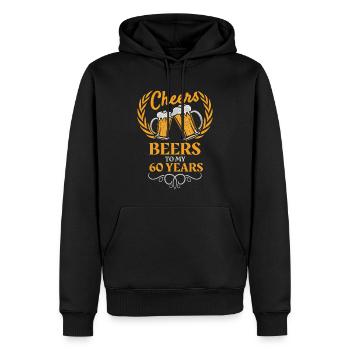 60. Geburtstag 60 Jahre 60 Years - Männer Premium Bio Hoodie - Schwarz - Vorne - Nico (187cm)