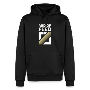 Mid ou feed - Merch of Legends - Sweat à capuche Premium bio Homme - noir - Devant - Nico (187cm)