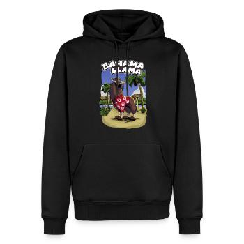 Bahama Llama - Cocktail Urlaub Chill Relax - Männer Premium Bio Hoodie - Schwarz - Vorne - Nico (187cm)