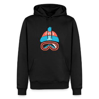 Ski Ski Ski Ski Ski Ski - Sweat à capuche Premium bio Homme - noir - Devant - Nico (187cm)