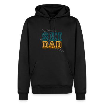 Ski Ski Ski Ski Ski Ski - Sweat à capuche Premium bio Homme - noir - Devant - Nico (187cm)