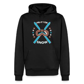 Skiing Skiing Skiing Skiing Skiing - Men’s Premium Organic Hoodie - black - Front - Nico (187cm)
