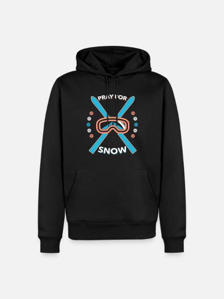 Ski Ski Ski Ski Ski Ski - Sweat à capuche Premium bio Homme - noir