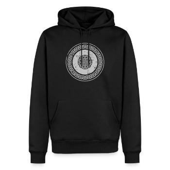 Viking Celtic Odin Valhalla Axt Ragnar cadeau - Sweat à capuche Premium bio Homme - noir - Devant - Nico (187cm)