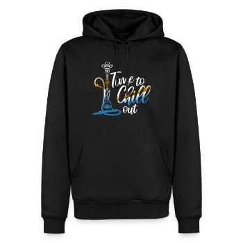 Shisha - Männer Premium Bio Hoodie - Schwarz - Vorne - Nico (187cm)