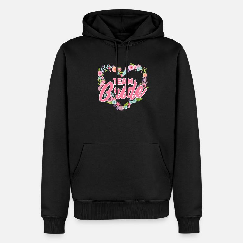 Team Bride - Männer Premium Bio Hoodie - Schwarz