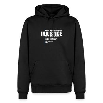INJUSTICE! IDEE CADEAU - Sweat à capuche Premium bio Homme - noir - Devant - Nico (187cm)
