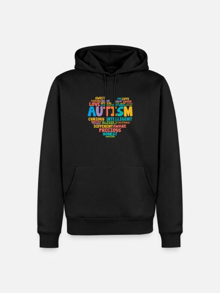 Autism Asperger Autist Autism Autism Autism - Sweat à capuche Premium bio Homme - noir