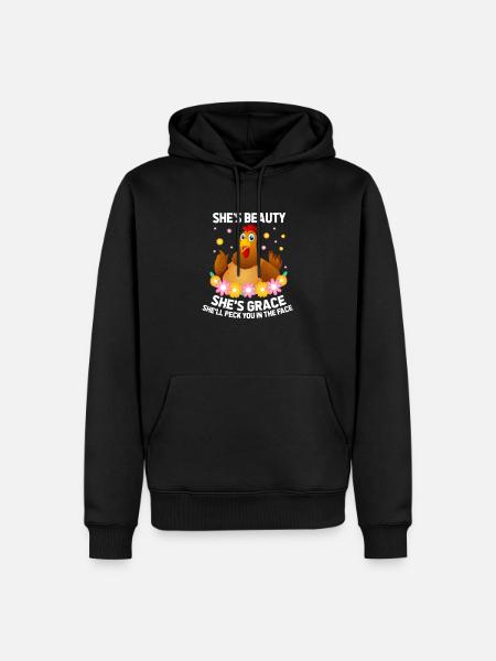 hen - Men’s Premium Organic Hoodie - black