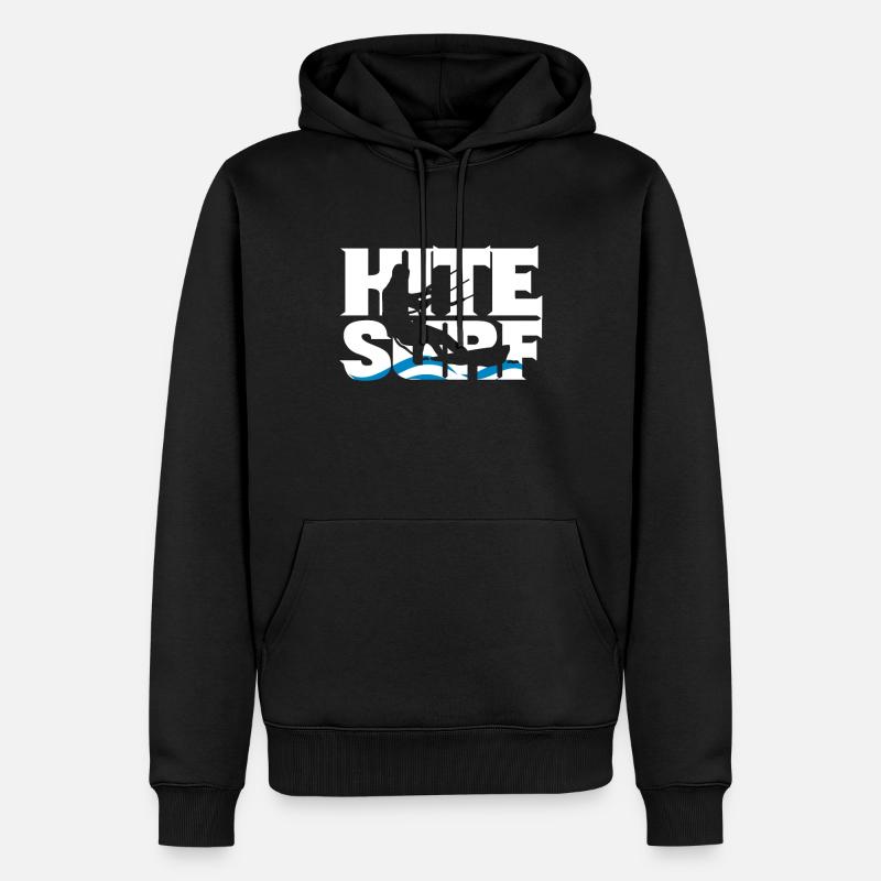 Kiteboard - Männer Premium Bio Hoodie - Schwarz