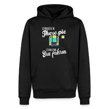 Keine Therapie Nur Bus Fahren Busfahrer - Männer Premium Bio Hoodie - Schwarz - Vorne - Nico (187cm)