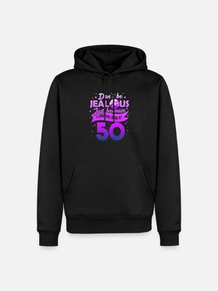 50 years - Men’s Premium Organic Hoodie - black