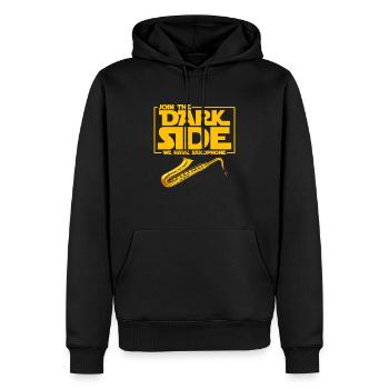 Saxofon Sax Saxophone Blasinstrument Geschenk - Männer Premium Bio Hoodie - Schwarz - Vorne - Nico (187cm)
