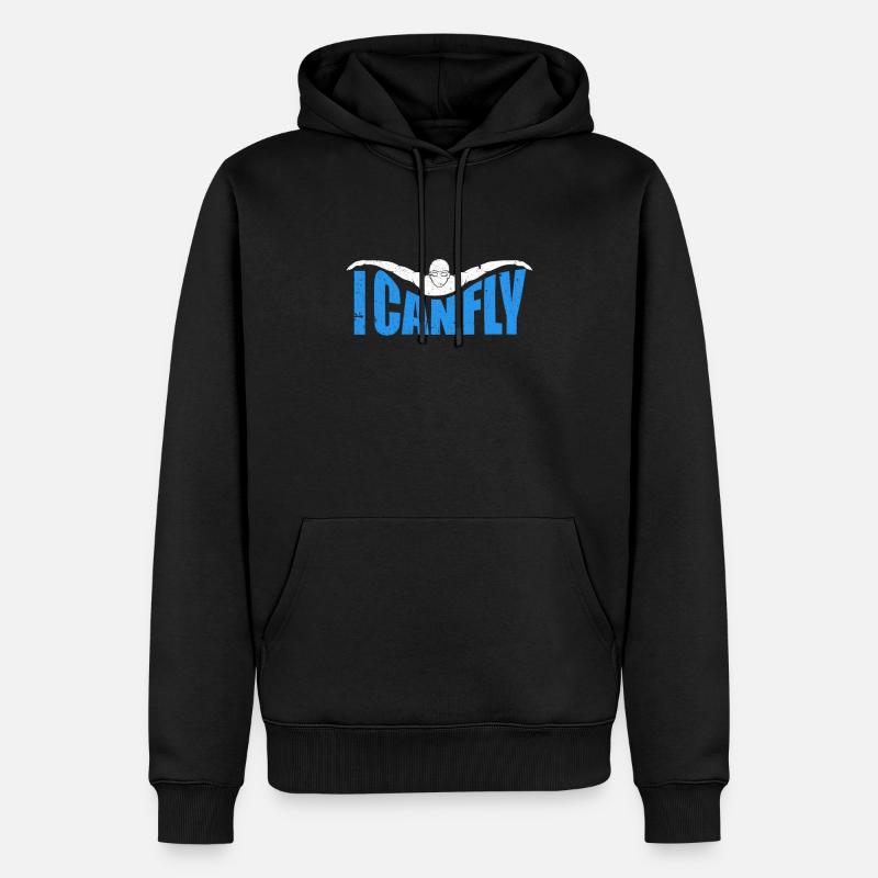 natation - Sweat à capuche Premium bio Homme - noir