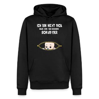 Schwangerschaft Schwanger Baby Spruch Geschenk - Männer Premium Bio Hoodie - Schwarz - Vorne - Nico (187cm)