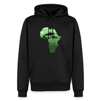 Africa - Men’s Premium Organic Hoodie - black - Front - Nico (187cm)